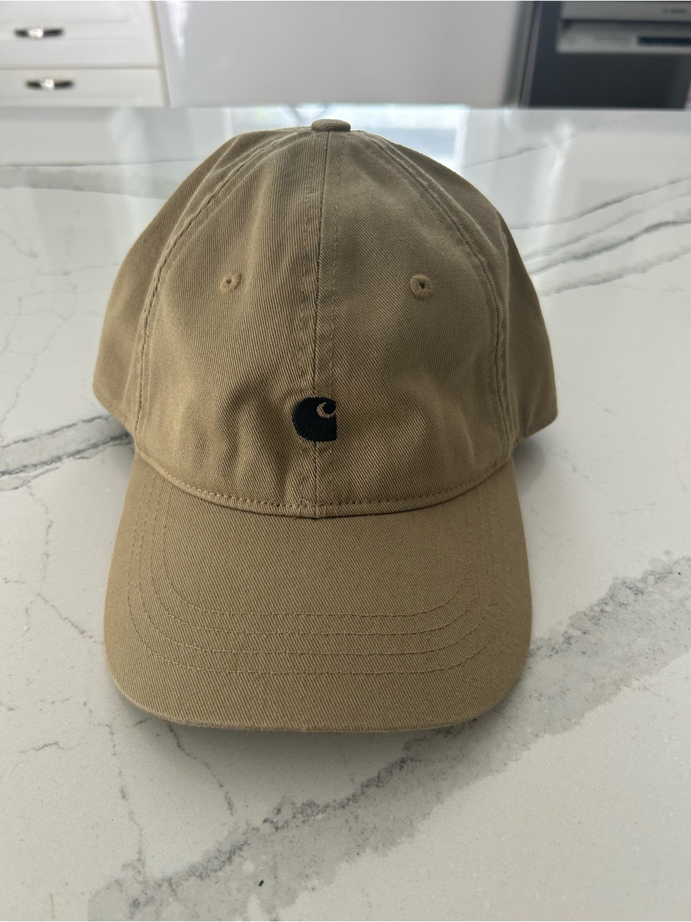 Carhartt WIP Logo Cap Khaki Tan Adjustable Baseball Hat